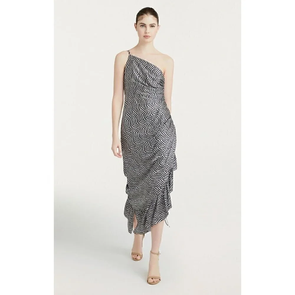 CINQ A SEPT Christel 100% Silk Dress Size 6 - Picture 2 of 10